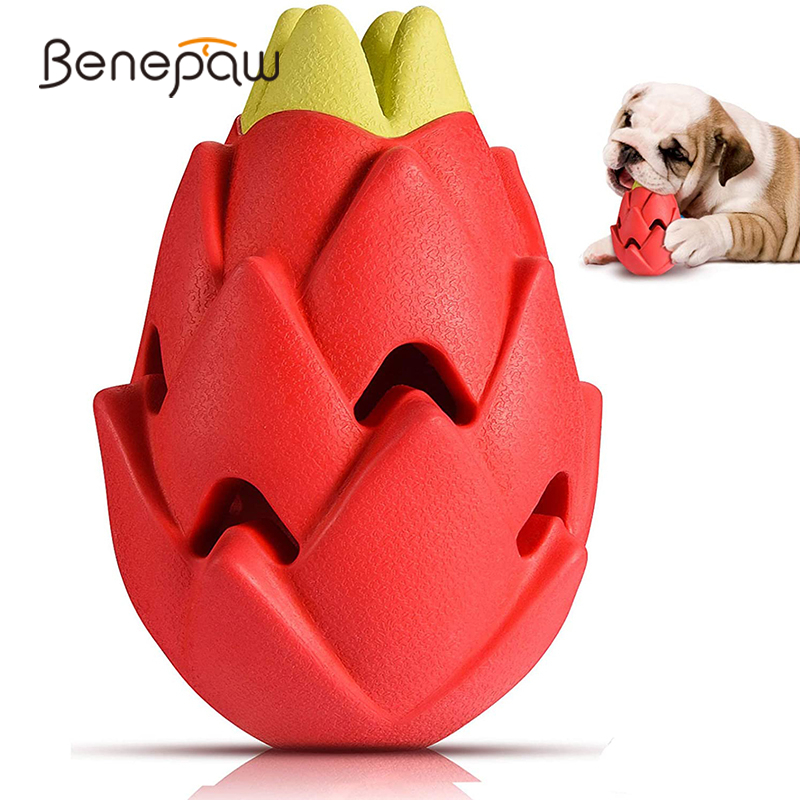 Indestructible Dog Chew Toy - BenepawทำลายPitayaสุนัขChewของเล่นสำหรับขนาดกลางขนาดใหญ่Breed TeethingปลอดภัยInteractive Puppy Treatของเล่นPet Play