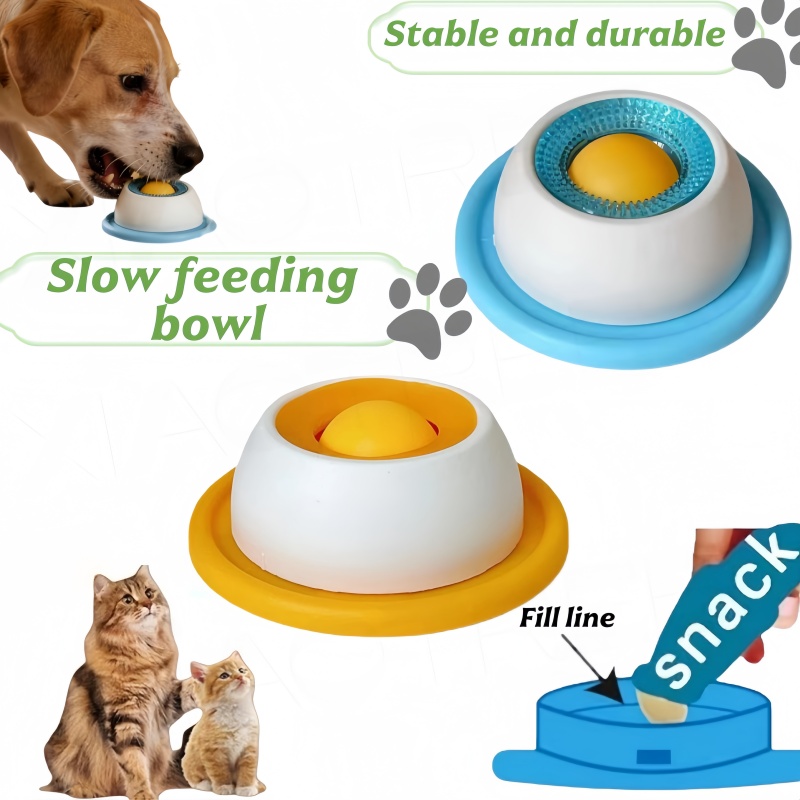 Dog Puzzle Feeder Toy - ชามอาหารสัตว์เลี้ยงแบบชะลอการกิน ของเล่นสำหรับสุนัขและแมว แผ่นรองเลียกันลื่น ช่วยฝึกการเลีย ทำให้สุนัขและแมวชอบเลีย