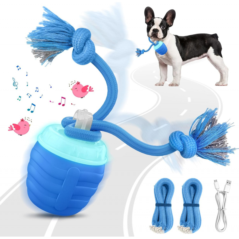 Automatic Moving Dog Ball - ของเล่นสุนัขแบบเคลื่อนที่อัตโนมัติรุ่นปรับปรุงปี 2026 สำหรับสุนัขขนาดกลางถึงใหญ่ ลูกบอลไดนามิกเพื่อบรรเทาความเบื่อหน่ายและความวิตกกังวล