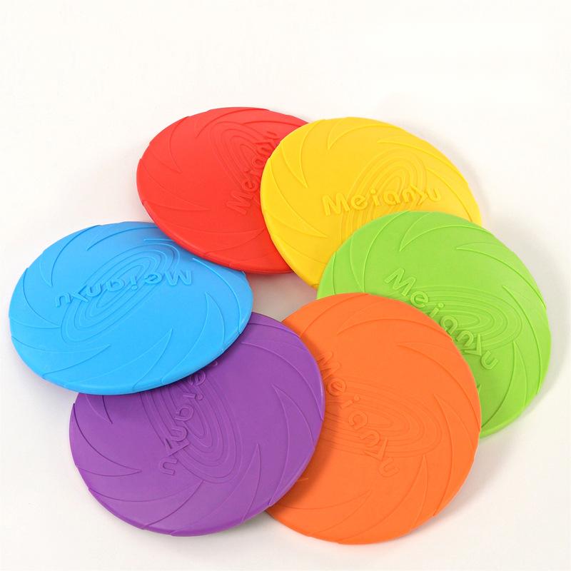 Flying Disc Dog Training Toy - ของเล่นจานบินกันกัด Meianju สำหรับสุนัข ของเล่นฝึกสัตว์เลี้ยงอเนกประสงค์ ของเล่นฝึกสุนัขแบบอินเทอร์แอคทีฟกลางแจ้ง ผลิตภัณฑ์สำหรับสุนัข
