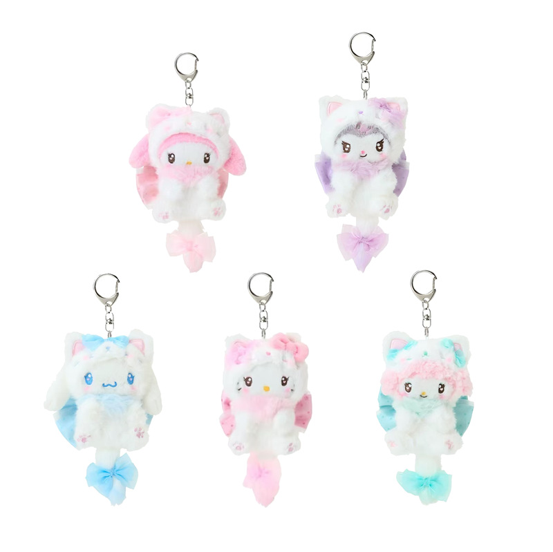 Cat Toys - ตุ๊กตาเฮลโล คิตตี้ ครีมแคท โบว์นอต คอสตูม บิ๊กเทล