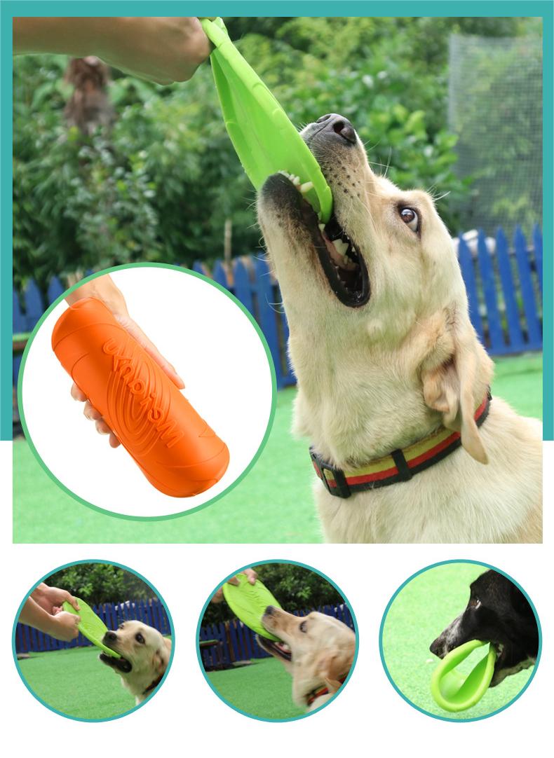 ของเล่นจานบินกันกัด Meianju สำ - Flying Disc Dog Training Toy บทวิจารณ์และราคา