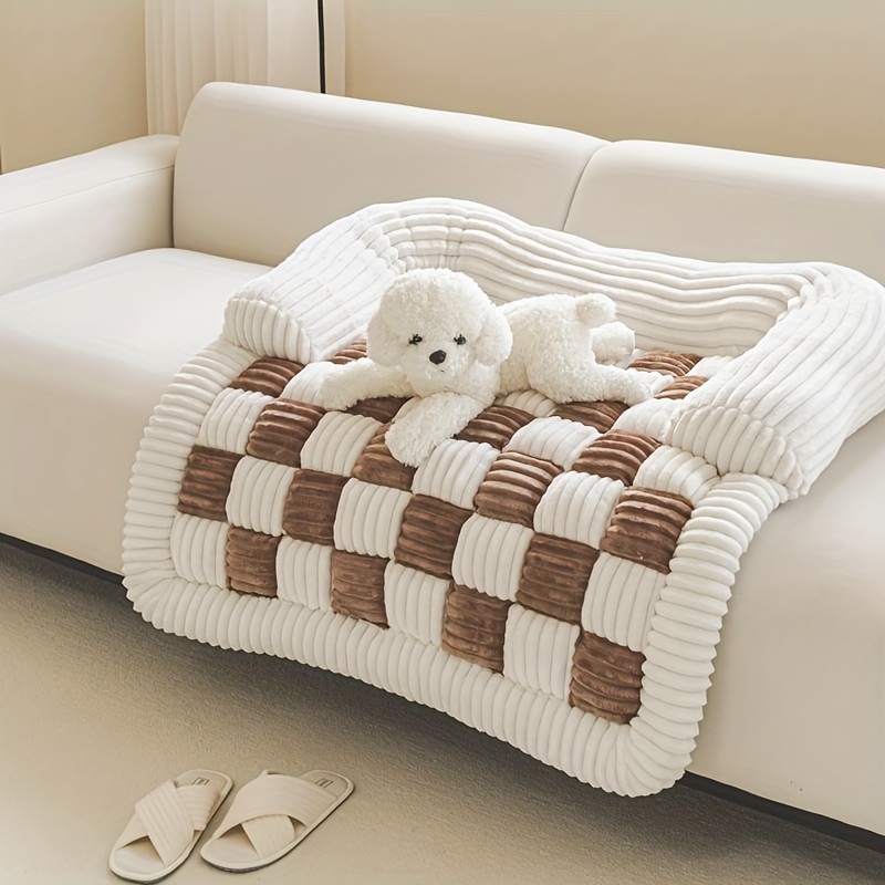 แผ่นรองนอนสัตว์เลี้ยงลายสก็อต, - Pet Beds บทวิจารณ์และราคา